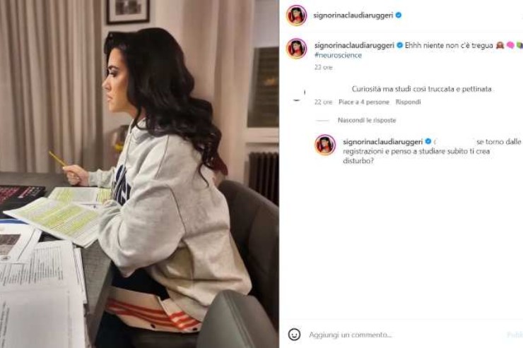 Claudia Ruggeri critica Instagram risposta Miss